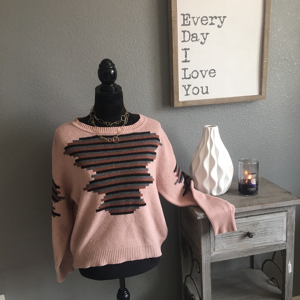 Peach tribal cardigan